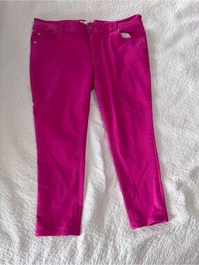 Hot pink curvy jeans plus size 18W stretchy and comfy by Cato Woman
